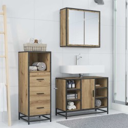 Ensemble de mobilier de salle de bain 3 pc Chêne artisanal 621220621220