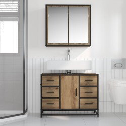 Ensemble de mobilier de salle de bain 2 pc Chêne artisanal 621221621221