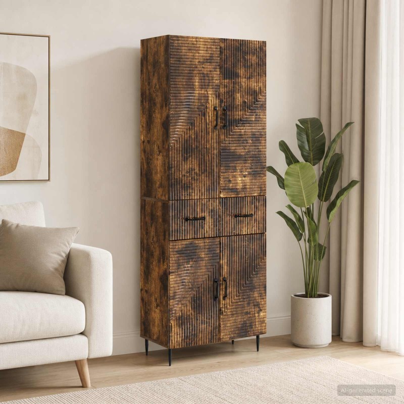 Ensemble de Meubles 2 pcs Chêne fumé 66 x 34,5 x 89,5 cm 621222621222