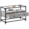 Meuble TV avec dessus en verre sonoma gris bois d'ingénierie 621223621223