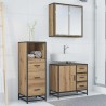 Ensemble de mobilier de salle de bain 3 pc Chêne artisanal 621224621224
