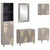 Ensemble de Meubles de Salle de Bain avec tiroir 5 pcs Gris 621226621226
