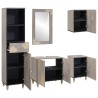 Ensemble de Meubles de Salle de Bain avec tiroir 5 pcs Gris 621226621226