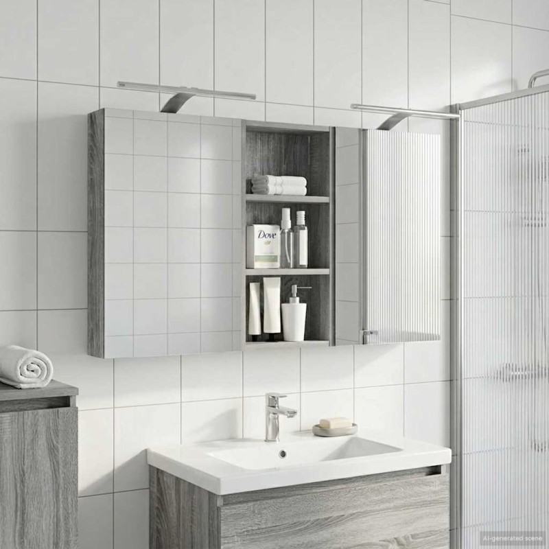 Ensemble de Meubles de Salle de Bain 3 pcs 110 x 10,5 x 60,5 cm 621227621227