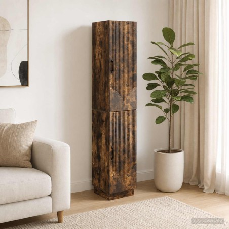 Ensemble de Meubles 2 pcs Chêne fumé Bois d'ingénierie 621231621231