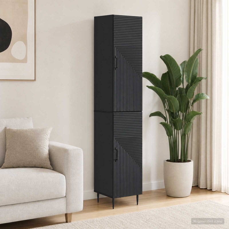 Ensemble de Meubles 2 pcs Noir 33 x 34,5 x 89,5 cm 621233621233