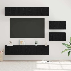 Ensemble meuble TV 6 pcs Chêne noir Bois d'ingénierie 621235621235