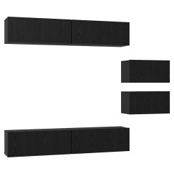 Ensemble meuble TV 6 pcs Chêne noir Bois d'ingénierie 621235621235