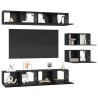 Ensemble meuble TV 6 pcs Chêne noir Bois d'ingénierie 621235621235
