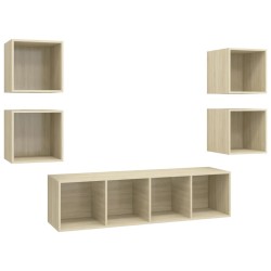 Ensemble de meubles TV 5 pcs Chêne sonoma Bois d'ingénierie 621236621236