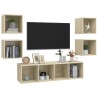 Ensemble de meubles TV 5 pcs Chêne sonoma Bois d'ingénierie 621236621236