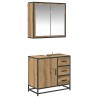 Ensemble de mobilier de salle de bain 2 pc Chêne artisanal 621238621238