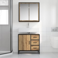 Ensemble de mobilier de salle de bain 2 pc Chêne artisanal 621238621238