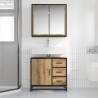 Ensemble de mobilier de salle de bain 2 pc Chêne artisanal 621238621238