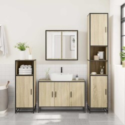 Ensemble de meubles de salle de bain 4 pcs chêne sonoma 621241621241