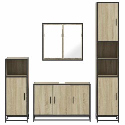 Ensemble de meubles de salle de bain 4 pcs chêne sonoma 621241621241