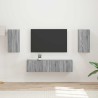 Ensemble meuble TV 4 pcs Gris Sonoma Bois d'ingénierie 621242621242
