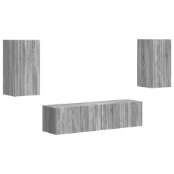 Ensemble meuble TV 4 pcs Gris Sonoma Bois d'ingénierie 621242621242