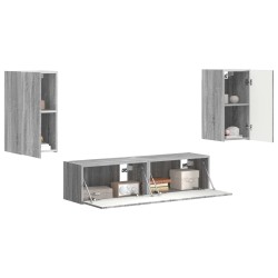Ensemble meuble TV 4 pcs Gris Sonoma Bois d'ingénierie 621242621242