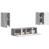 Ensemble meuble TV 4 pcs Gris Sonoma Bois d'ingénierie 621242621242