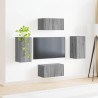 Ensemble meuble TV 4 pcs Gris Sonoma Bois d'ingénierie 621242621242
