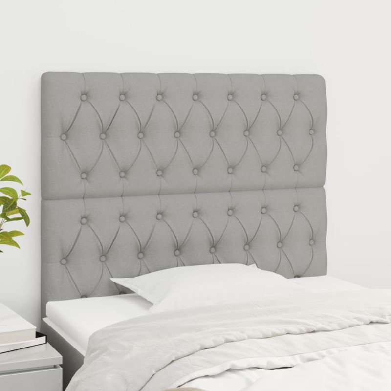 Tête de lit Gris clair 100x7x118/128 cm Tissu 621244621244