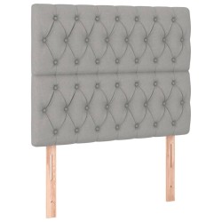 Tête de lit Gris clair 100x7x118/128 cm Tissu 621244621244