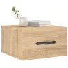Table de chevet murale chêne sonoma 35x35x20 cm 621245621245