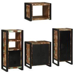 Ensemble de mobilier de salle de bain 4 pcs Bois massif recyclé 621247621247