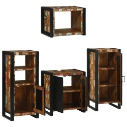 Ensemble de mobilier de salle de bain 4 pcs Bois massif recyclé 621247621247