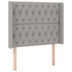 Tête de lit à LED Gris clair 103x16x118/128 cm Tissu 621248621248