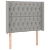 Tête de lit à LED Gris clair 103x16x118/128 cm Tissu 621248621248