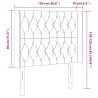 Tête de lit à LED Gris clair 103x16x118/128 cm Tissu 621248621248