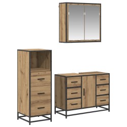 Ensemble de mobilier de salle de bain 3 pc Chêne artisanal 621257621257