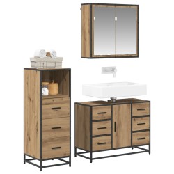 Ensemble de mobilier de salle de bain 3 pc Chêne artisanal 621257621257