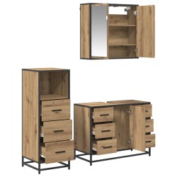 Ensemble de mobilier de salle de bain 3 pc Chêne artisanal 621257621257