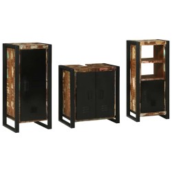 Ensemble de mobilier de salle de bain 3 pcs Bois Recyclé Solide 621259621259