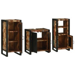 Ensemble de mobilier de salle de bain 3 pcs Bois Recyclé Solide 621259621259