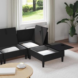 Ensemble de meubles pour le salon 4 pcs Noir Tissu 621260621260