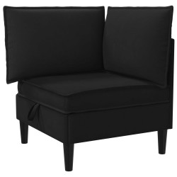 Ensemble de meubles pour le salon 4 pcs Noir Tissu 621260621260