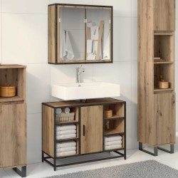Ensemble de mobilier de salle de bain 2 pc Chêne artisanal 621264621264