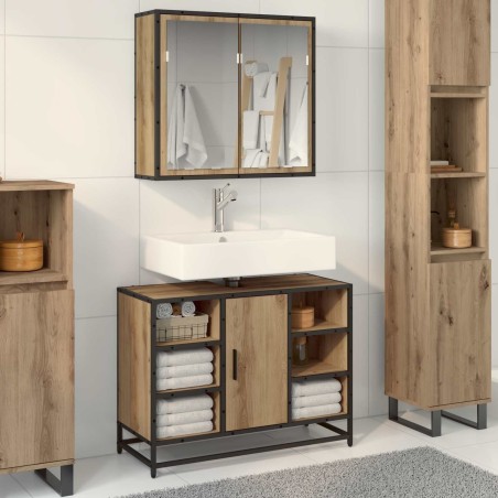 Ensemble de mobilier de salle de bain 2 pc Chêne artisanal 621264621264