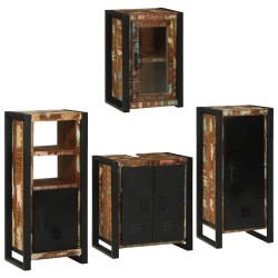 Ensemble de mobilier de salle de bain 4 pcs Bois massif recyclé 621266621266