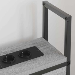 Headboard de Rangement avec Station de Charge Sonoma gris 621267621267