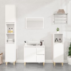 Armoire de salle de bain blanc 30x30x100 cm bois d'ingénierie 621271621271