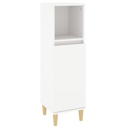 Armoire de salle de bain blanc 30x30x100 cm bois d'ingénierie 621271621271