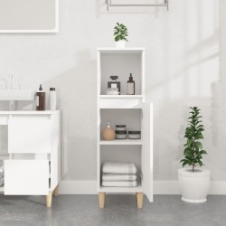 Armoire de salle de bain blanc 30x30x100 cm bois d'ingénierie 621271621271