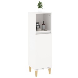 Armoire de salle de bain blanc 30x30x100 cm bois d'ingénierie 621271621271