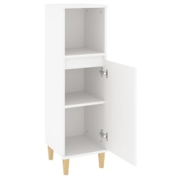 Armoire de salle de bain blanc 30x30x100 cm bois d'ingénierie 621271621271