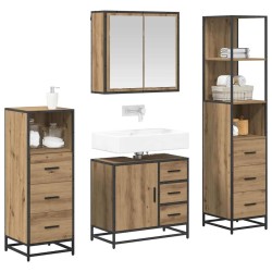 Ensemble de mobilier de salle de bain 4 pc Chêne artisanal 621272621272